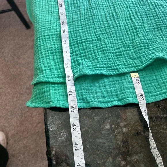 Chicos 100% gauze cotton roll tab sleeve collared dress. Preppy. Lightweight. 20 - Picture 9 of 11